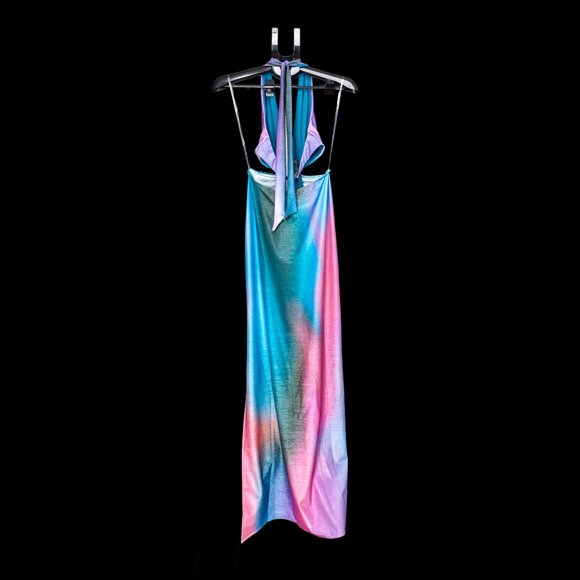 Baobab Ombre Cutout Halter Maxi Dress – Multicolor – Size S – NWT - Picture 3 of 6